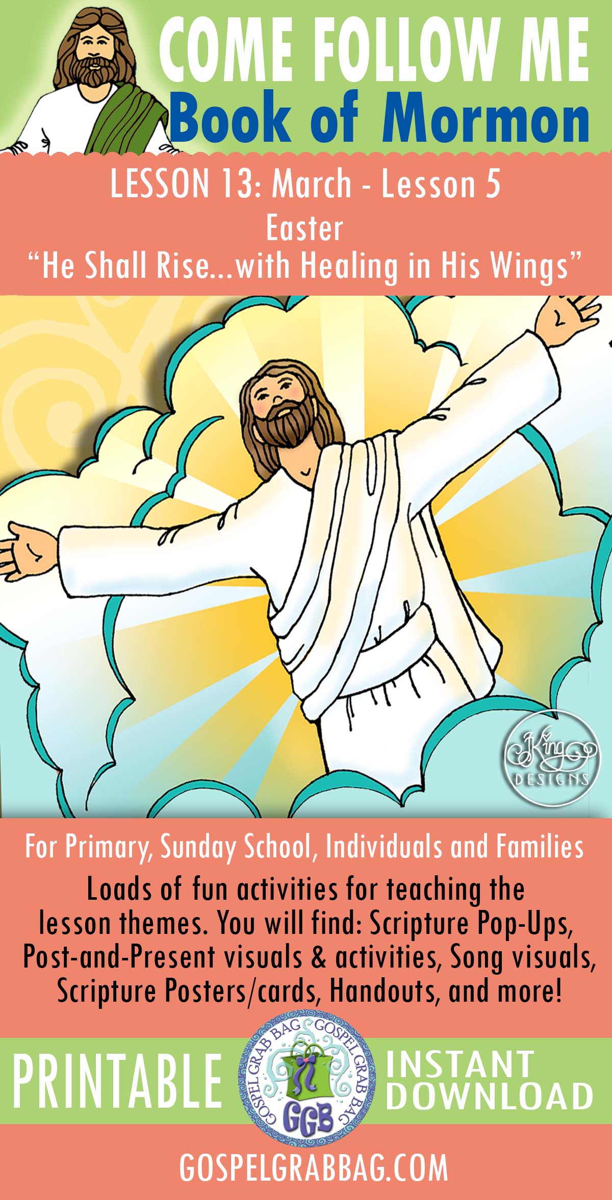 “He Shall Rise … with Healing in His Wings” Lesson Activities