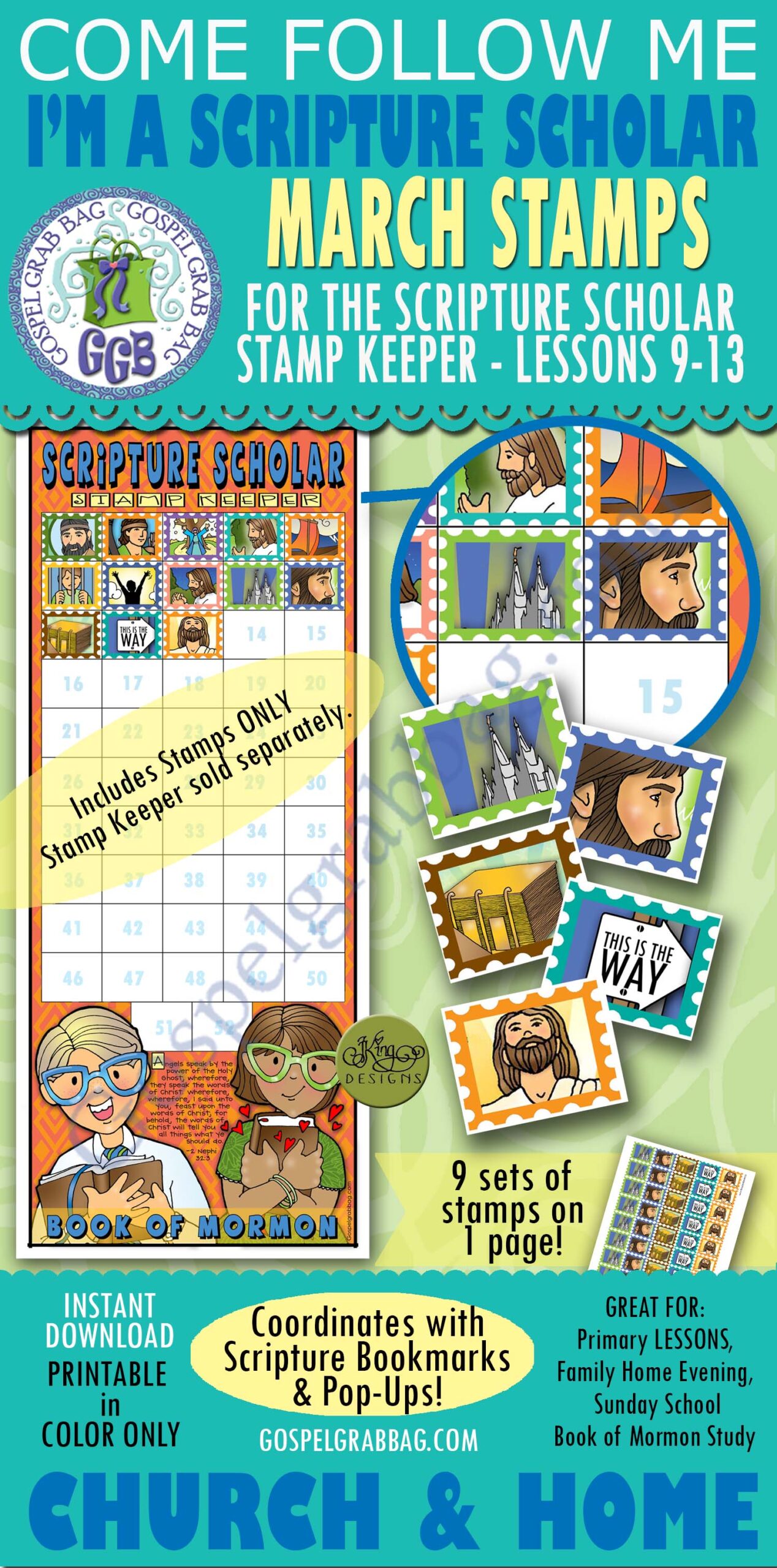 Scripture Scholars Stamps March Book of Mormon