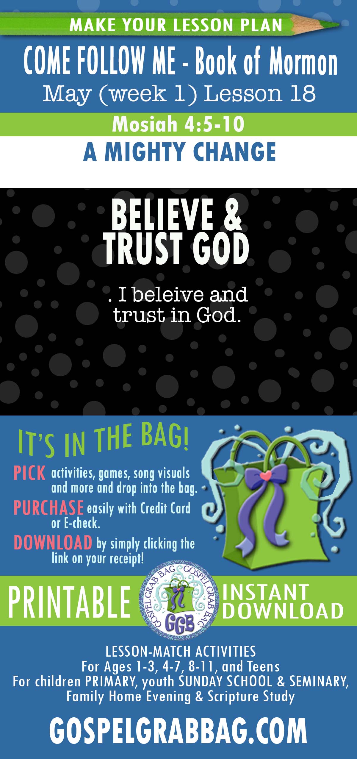"A Mighty Change of Heart" Come Follow Me - May (week 1) lesson activities