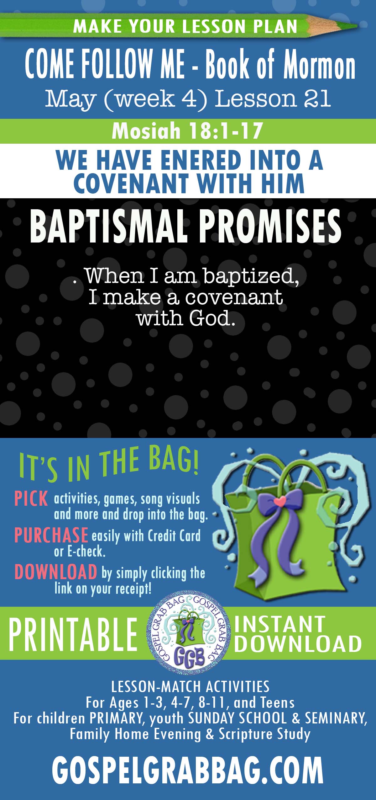 “We Have Entered into a Covenant with Him” Come Follow Me BOOK OF MORMON - May (week 4) lesson activities