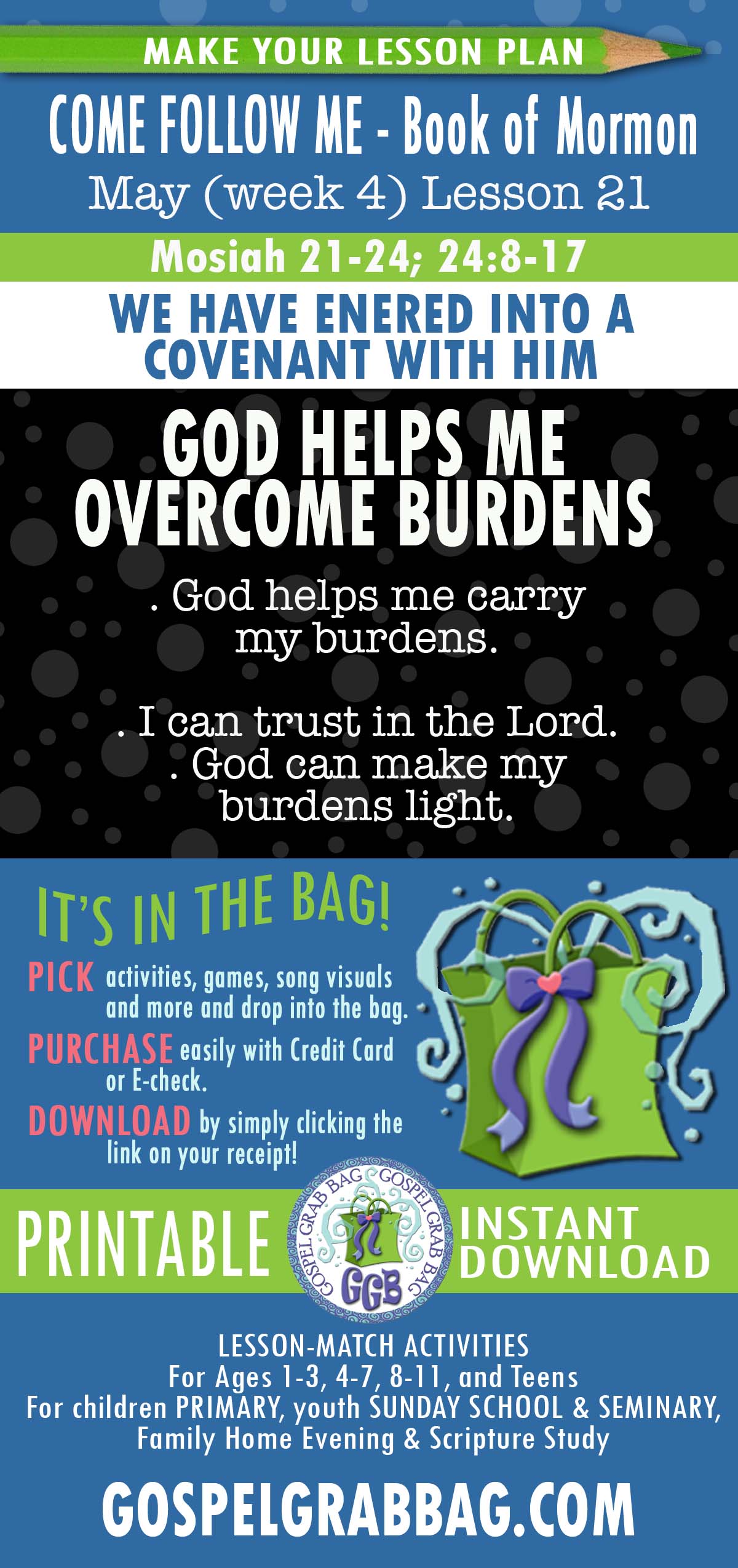 “We Have Entered into a Covenant with Him” Come Follow Me BOOK OF MORMON - May (week 4) lesson activities
