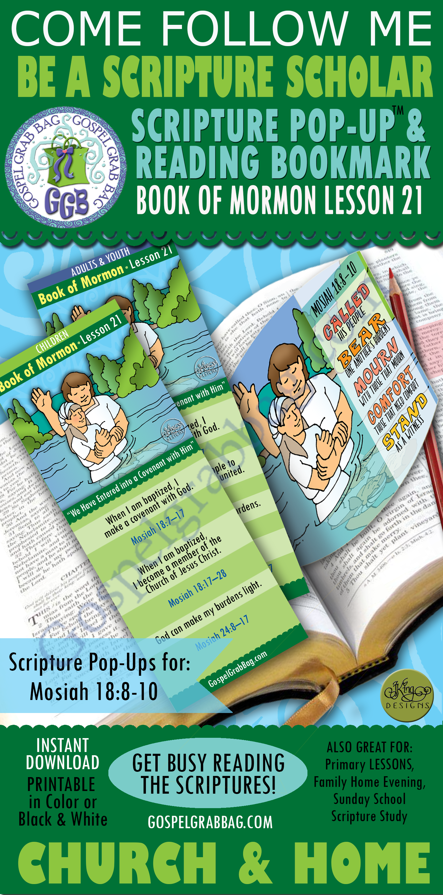 SCRIPTURE SCHOLARS FOR "We Have Entered into a Covenant with Him" Primary, Sunday School, and family