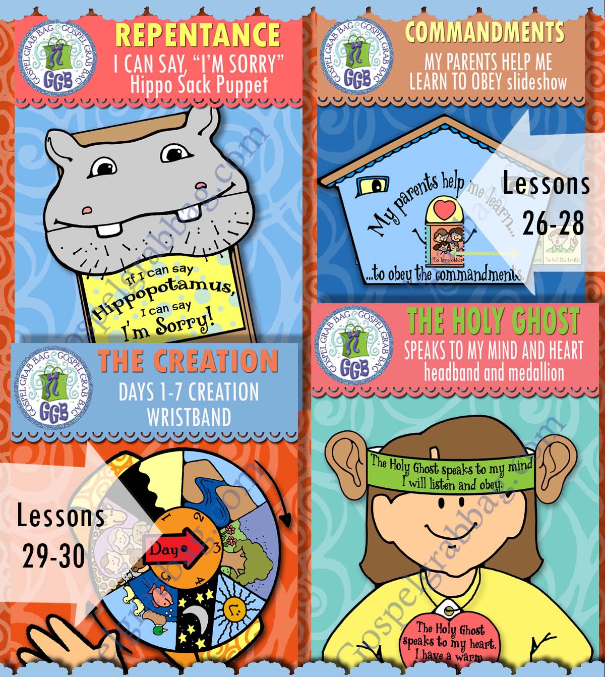 AGES 1-5 activities for COME FOLLOW ME Book of Mormon JULY weeks 1-4