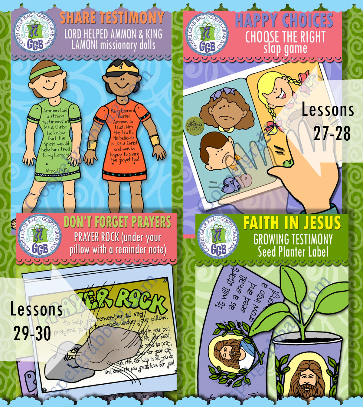 AGES 4-7 activities for COME FOLLOW ME Book of Mormon JULY weeks 1-4