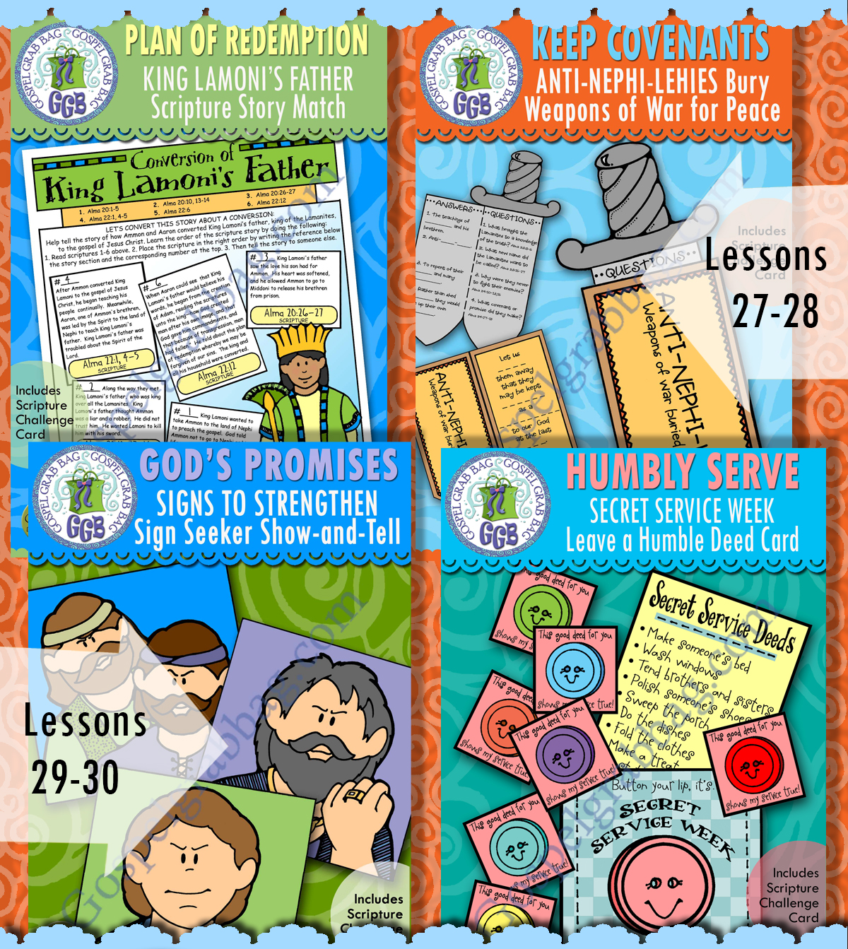 Ages 8-11 Primary and Home activities for COME FOLLOW ME Book of Mormon JULY weeks 1-4