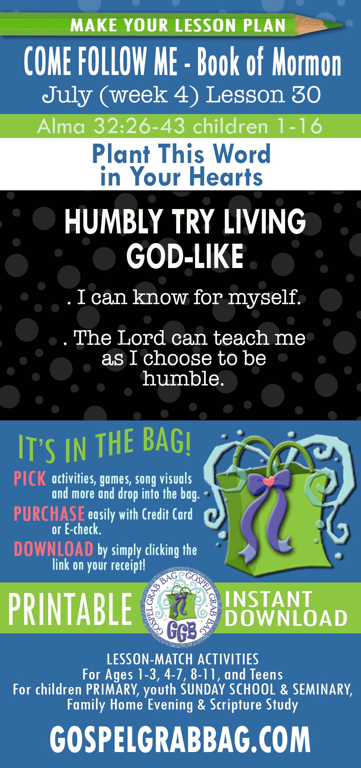 “Plant This Word in Your Hearts” Alma 32 COME FOLLOW ME Activities