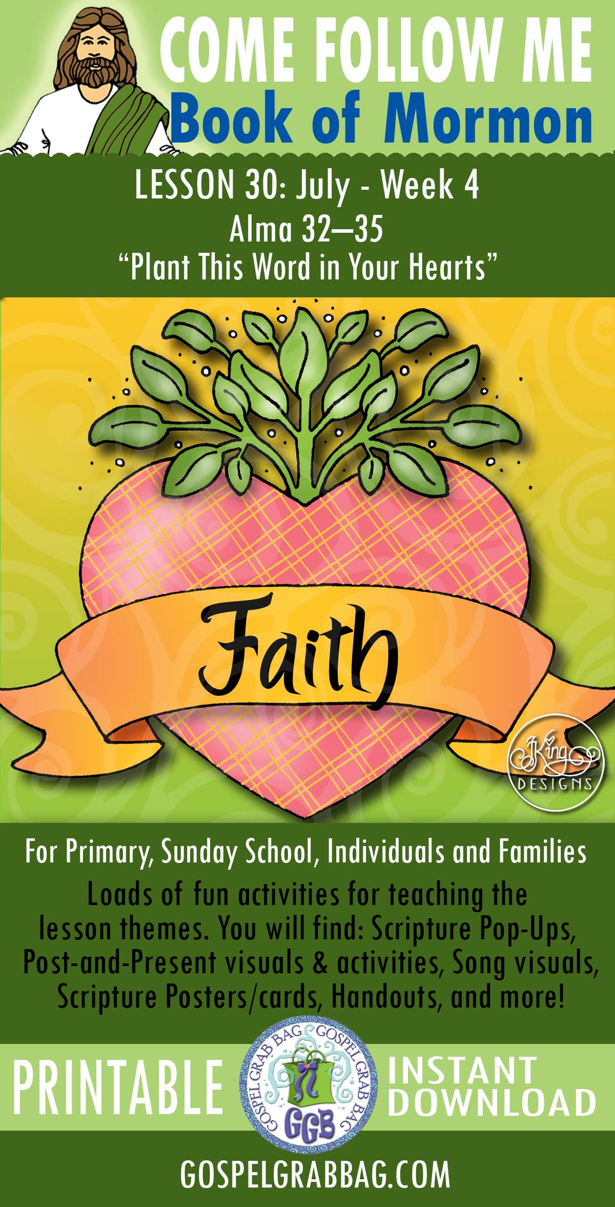 Alma 32-35 "Plant This Word in Your Hearts" COME FOLLOW ME Lesson Activities