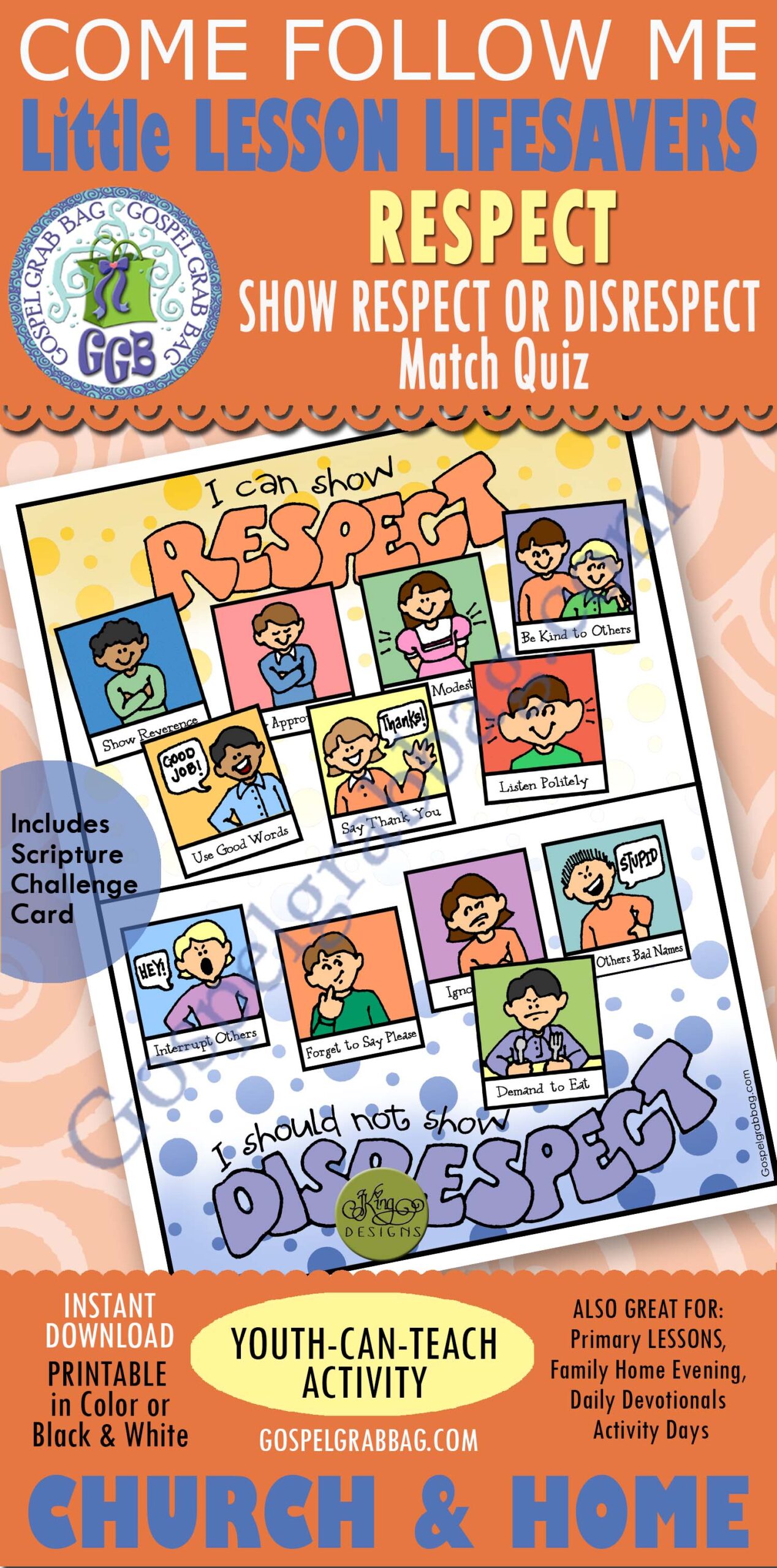 I can show respect - respectful choices poster