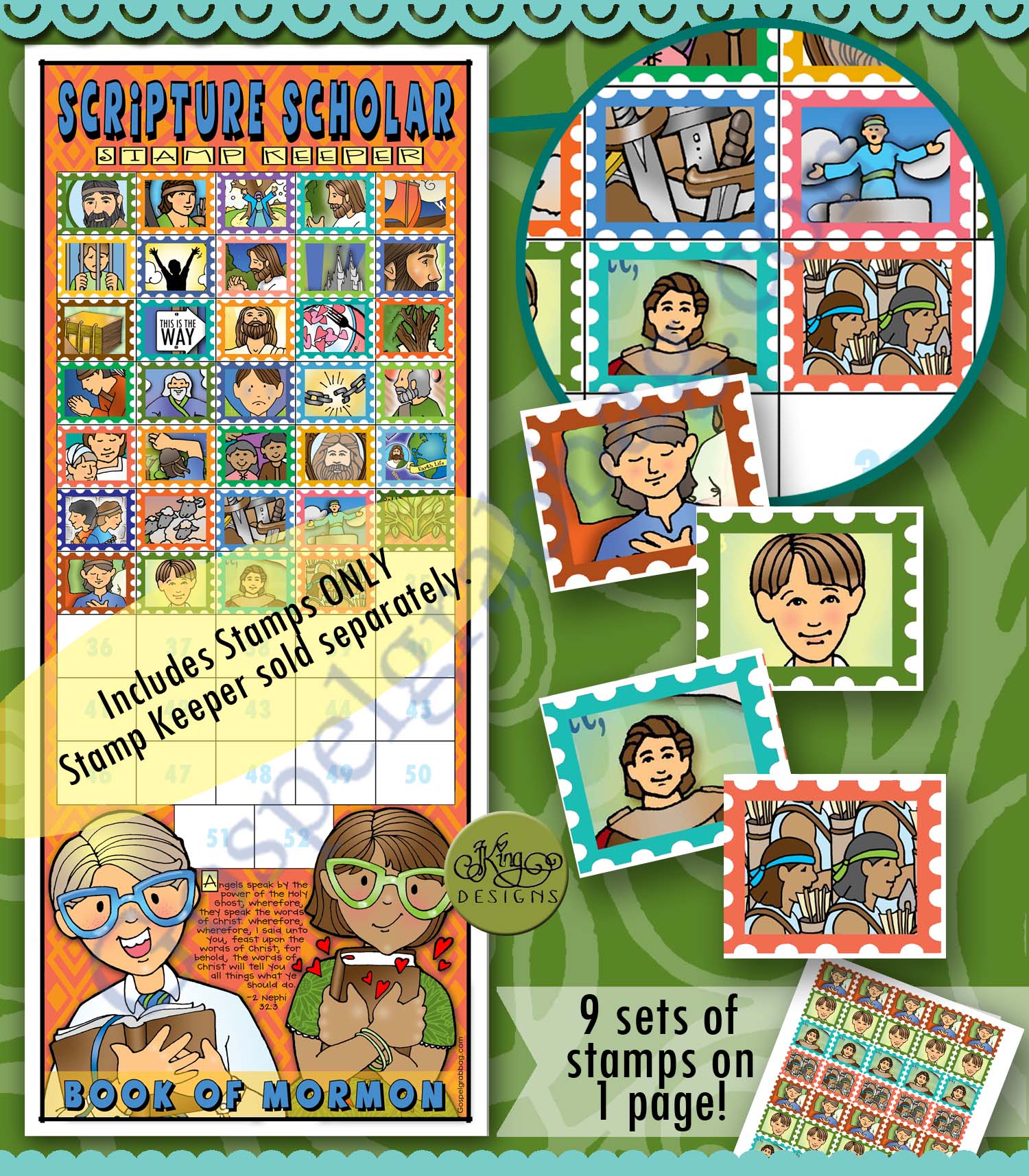MOTIVATE SCRIPTURE READING Reward Stamps SCRIPTURE SCHOLARS August Come Follow Me - Book of Mormon BUNDLE