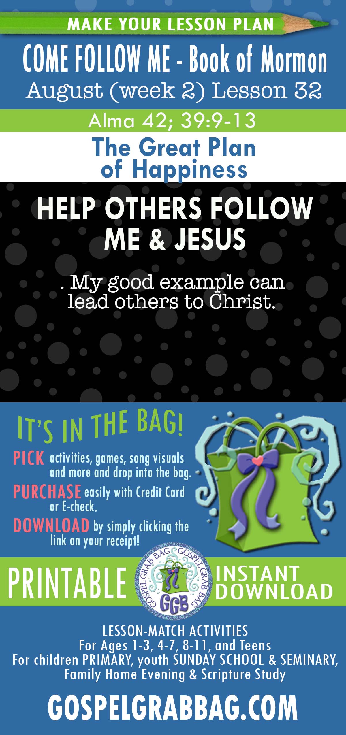 "The Great Plan of Happiness" Come Follow Me - August lesson activities