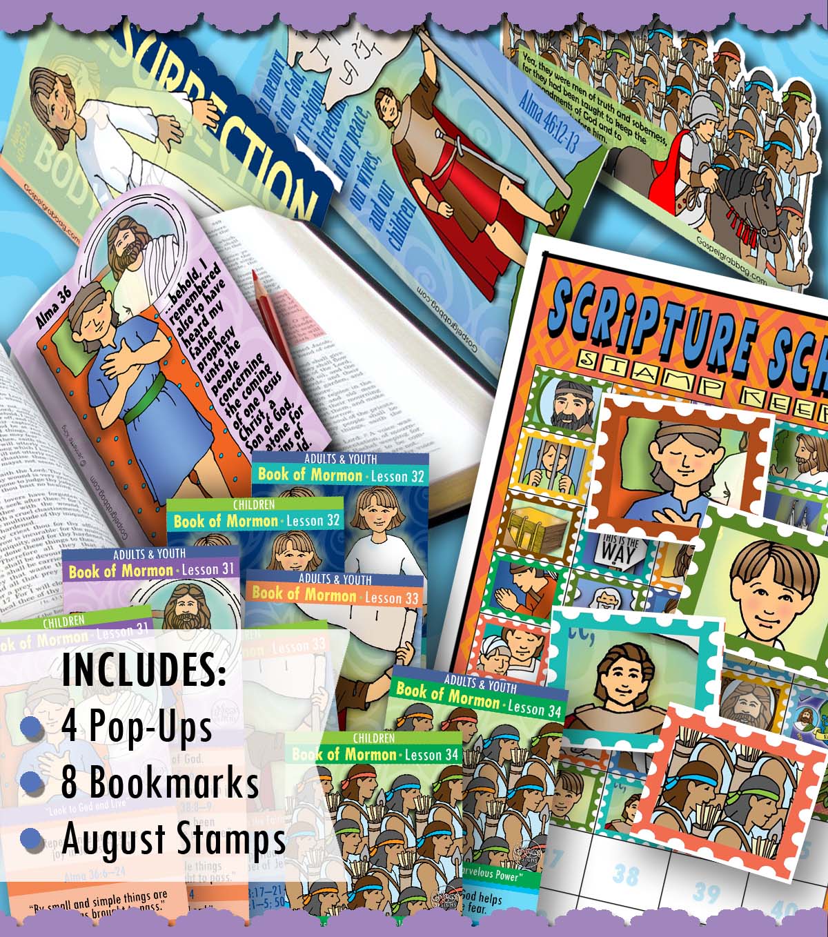 SCRIPTURE SCHOLARS August Come Follow Me - Book of Mormon BUNDLE