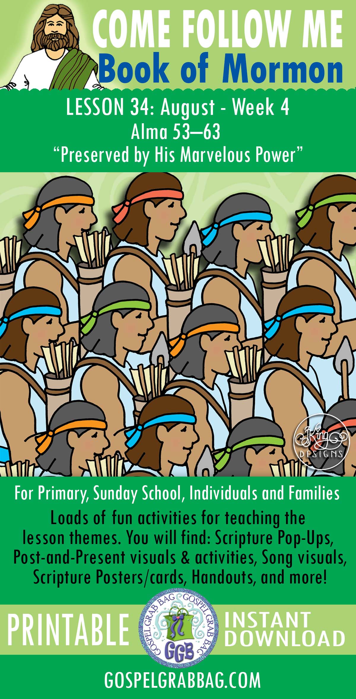 “Preserved by His Marvelous Power” August (week #4) Book of Mormon COME FOLLOW ME Activities