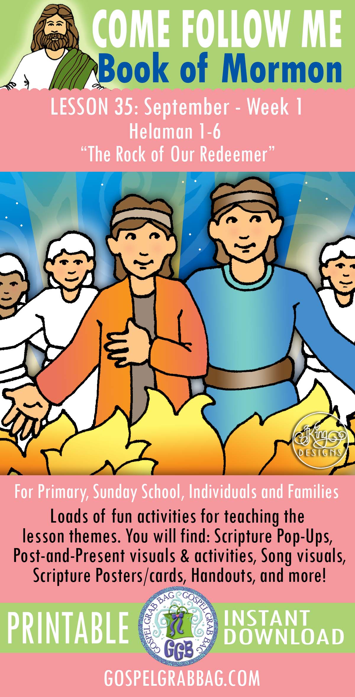 “The Rock of Our Redeemer” September (week #1) Book of Mormon COME FOLLOW ME Activities