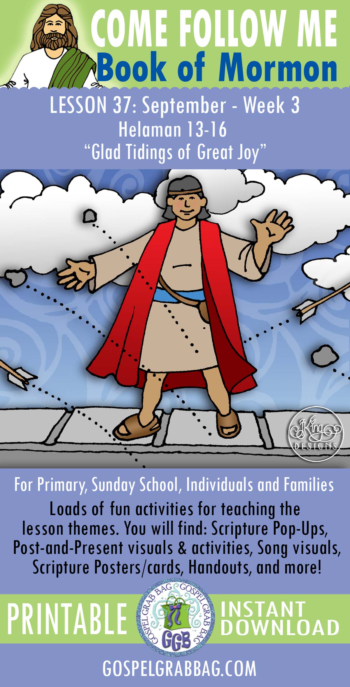 "Glad Tidings of Great Joy" September (week #3) Book of Mormon COME FOLLOW ME Activities
