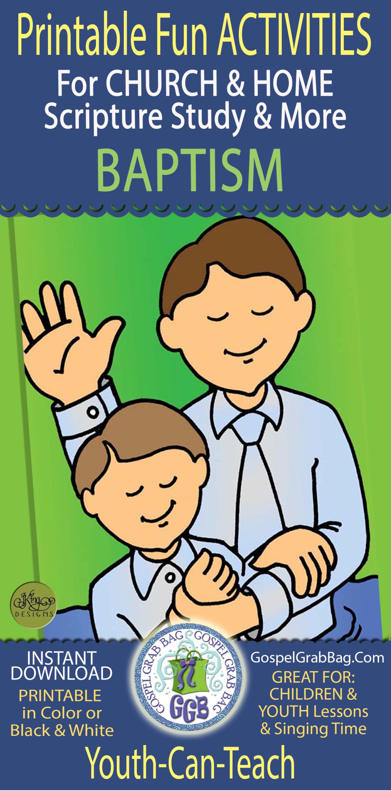 BAPTISM Index of activities for CHURCH & HOME - to teach children and youth