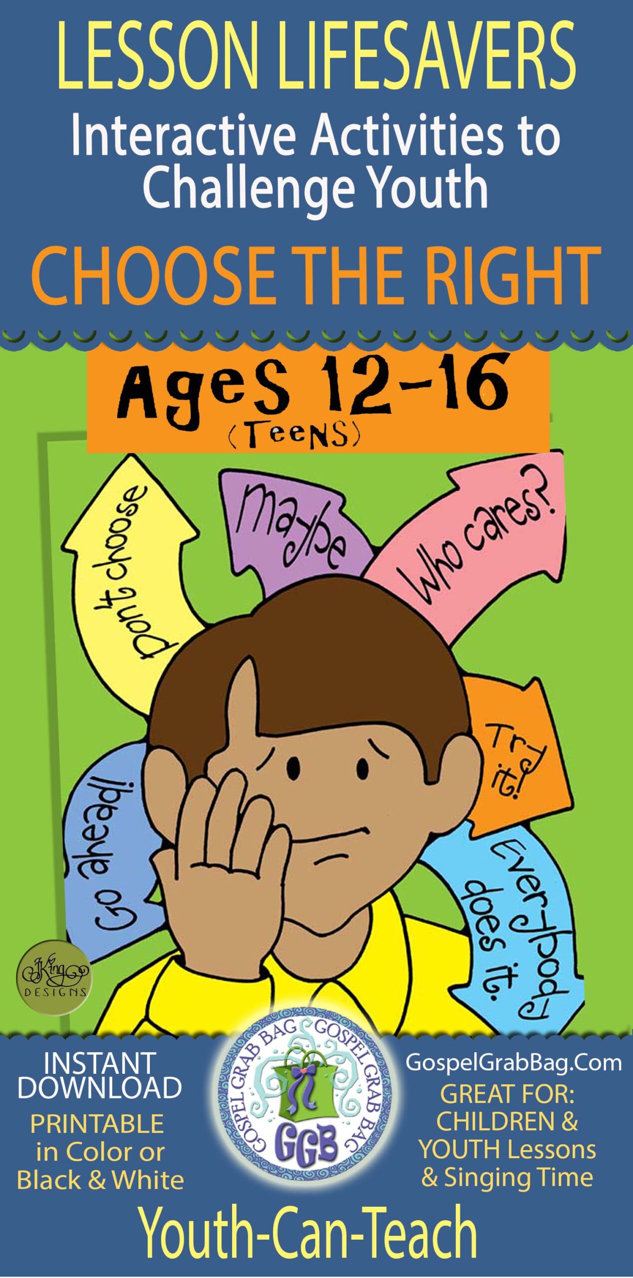 CHOOSING THE RIGHT Index - Teen LESSON LIFESAVER Interactive Activities to Challenge Youth and gospel learning