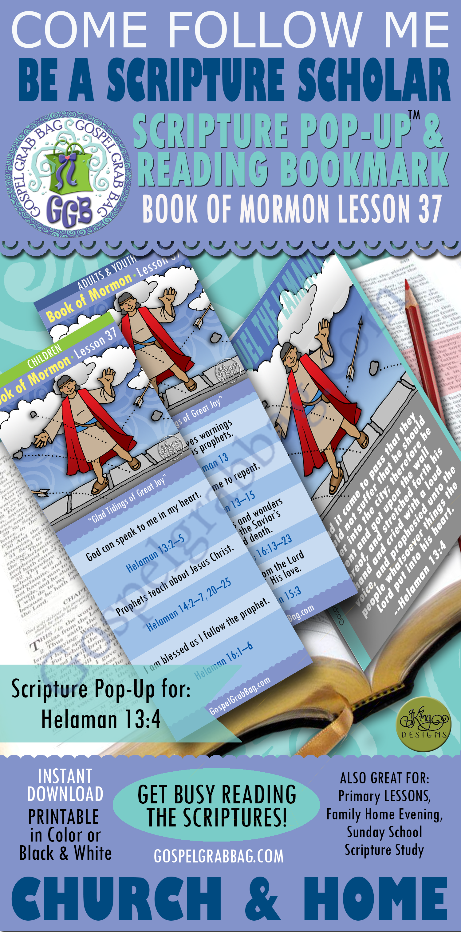 Scripture Scholars for "Glad Tidings of Great Joy" Lesson Activities for Come Follow Me - September week #3