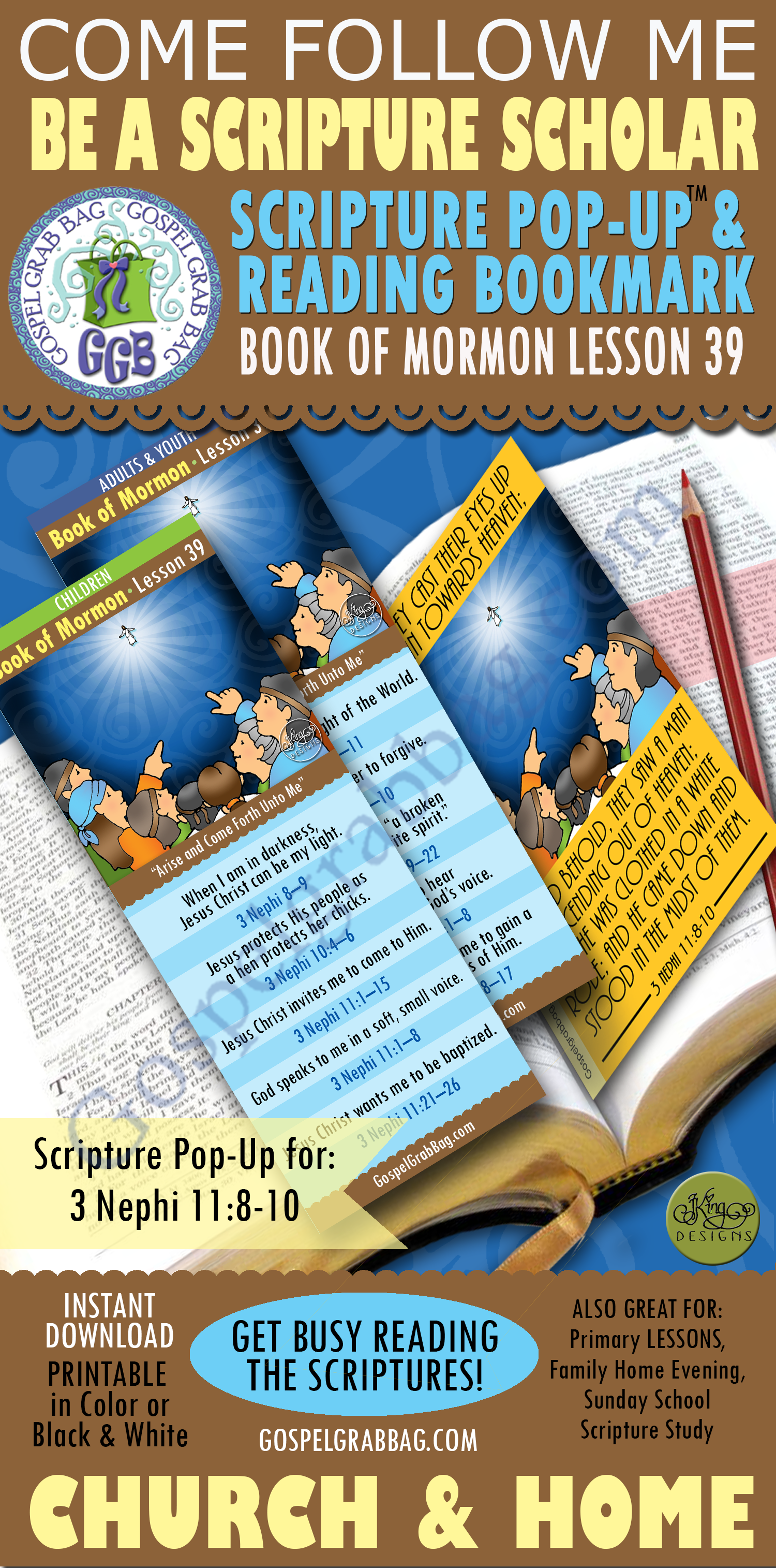 Scripture Scholars for "Arise and Come Forth unto Me" Lesson Activities for Come Follow Me - September week #5