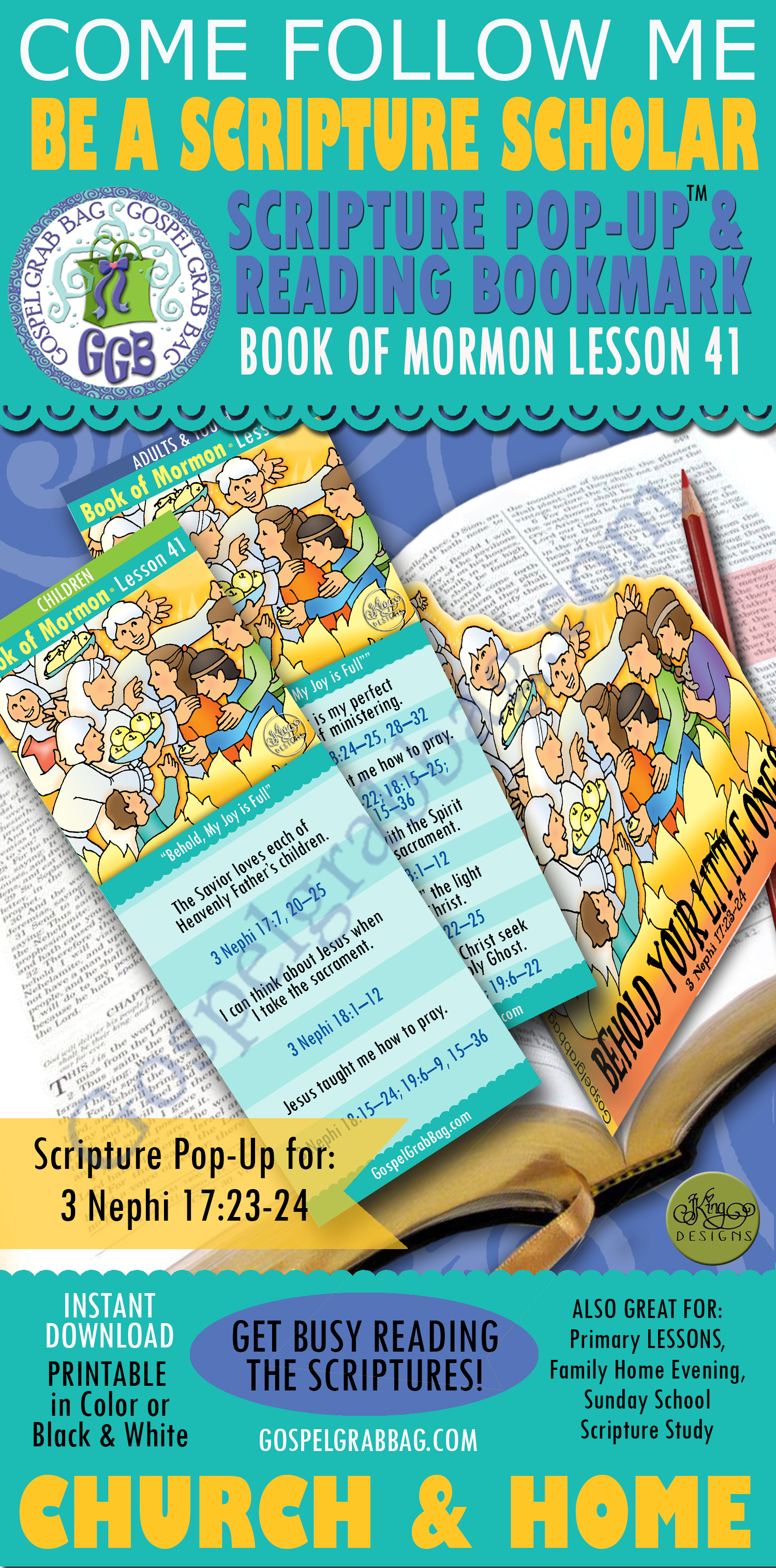 SCRIPTURE SCHOLARS "Behold, My Joy Is Full" Come Follow Me - October (week 2) Lesson Activities - For Primary, Sunday School, and home