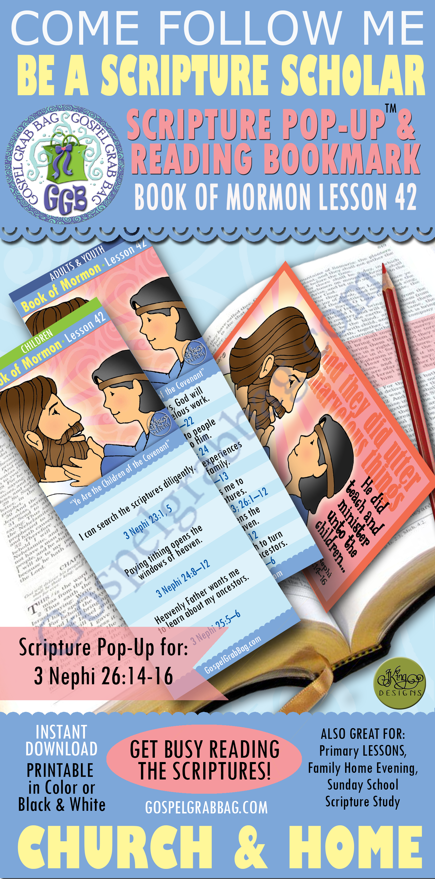 SCRIPTURE SCHOLARS "Ye Are the Children of the Covenant" Come Follow Me - October (week 2) Lesson Activities - For Primary, Sunday School, and home
