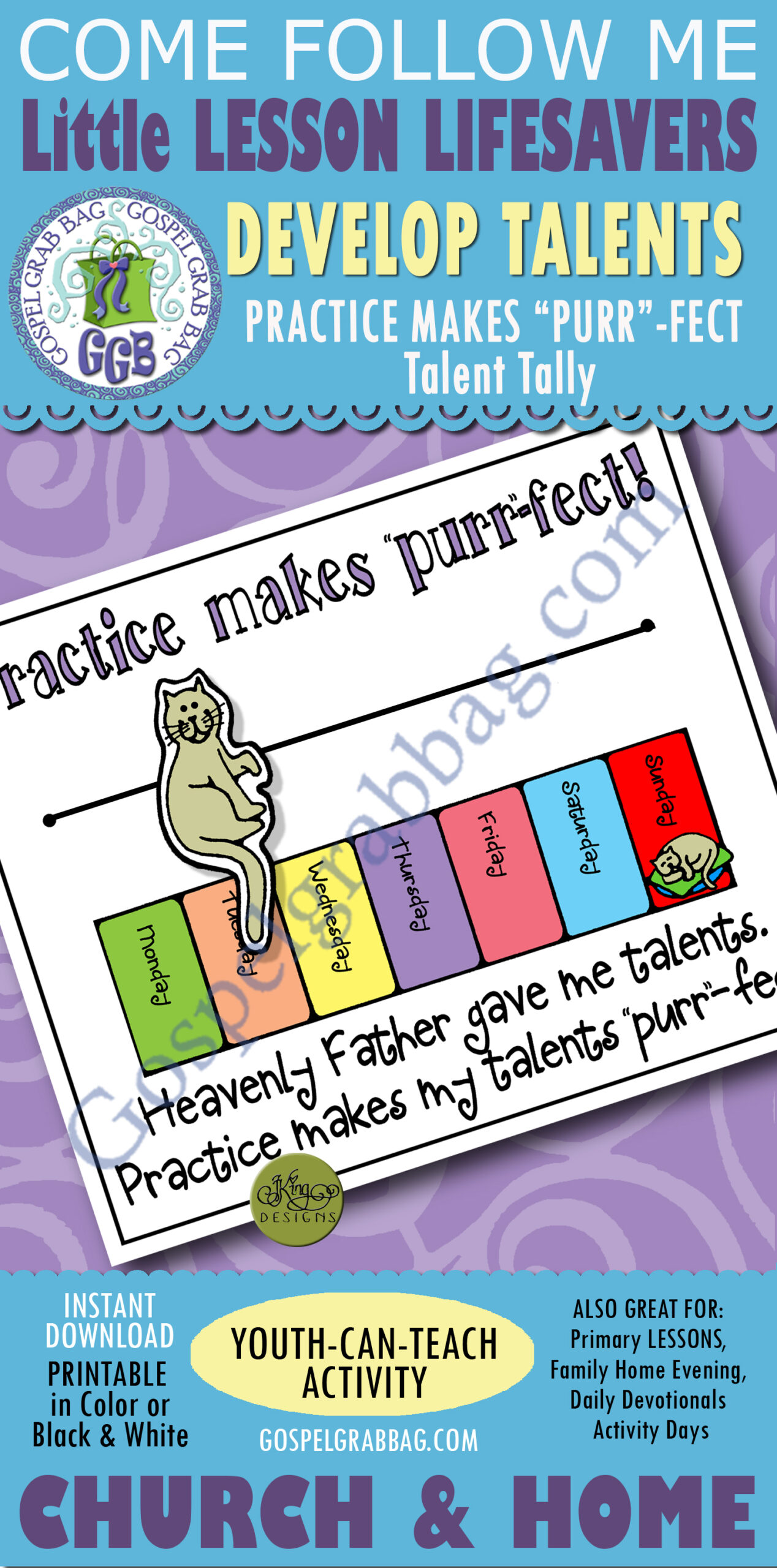 Practice makes perfect (talent tally chart) children ages 4-7