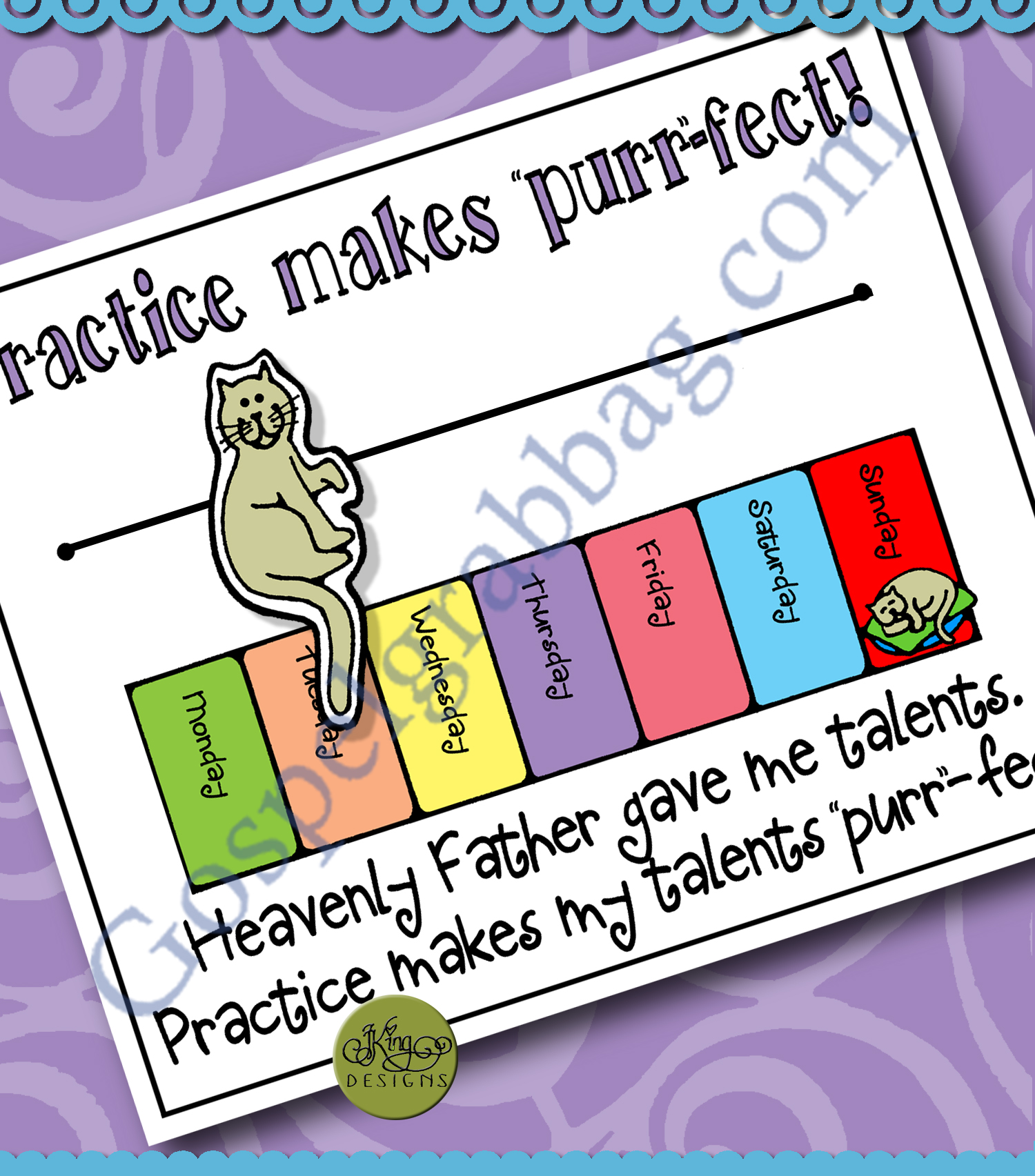 Practice makes perfect (talent tally chart) children ages 4-7