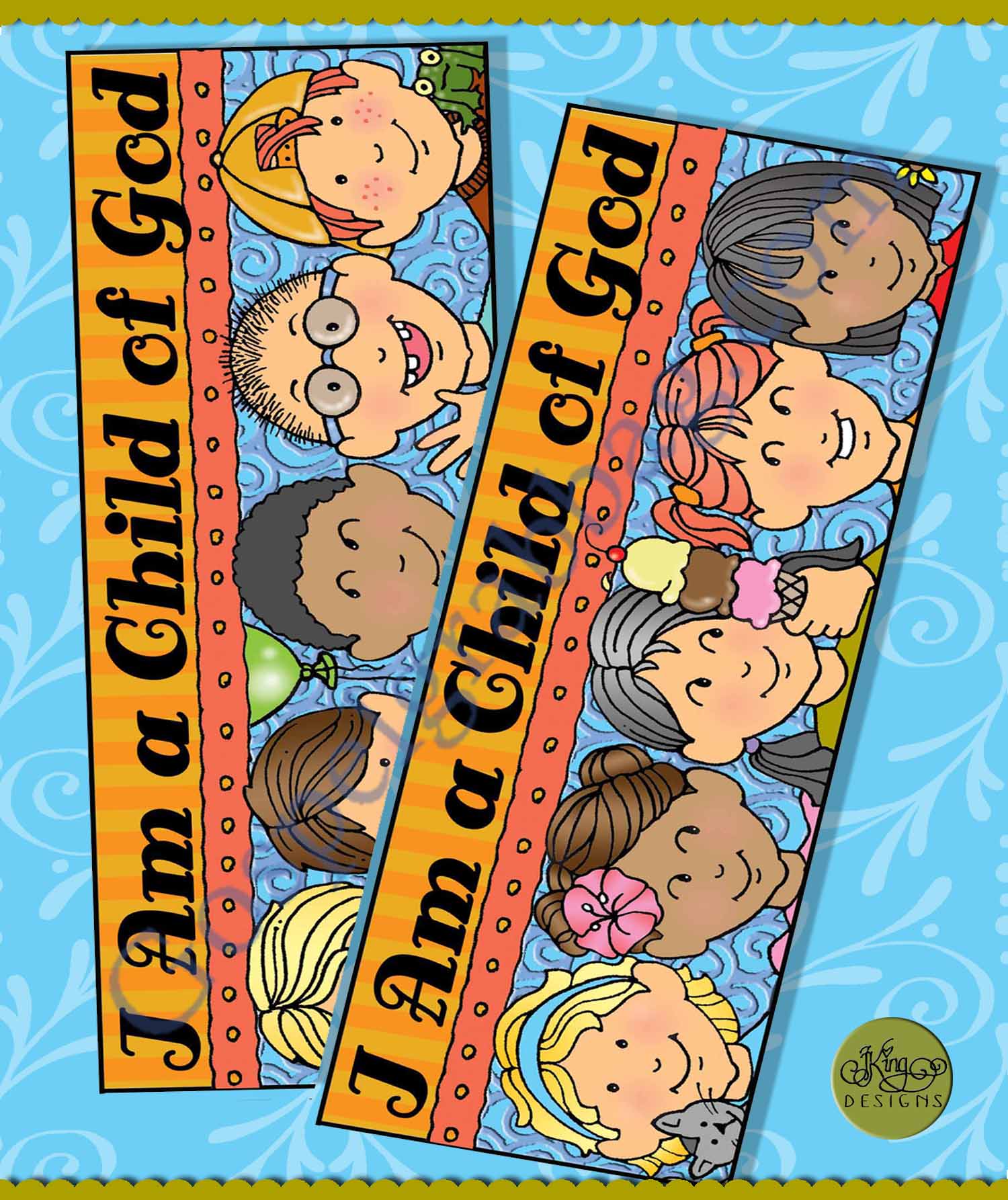 I AM A CHILD OF GOD bookmark - matching banner and poster