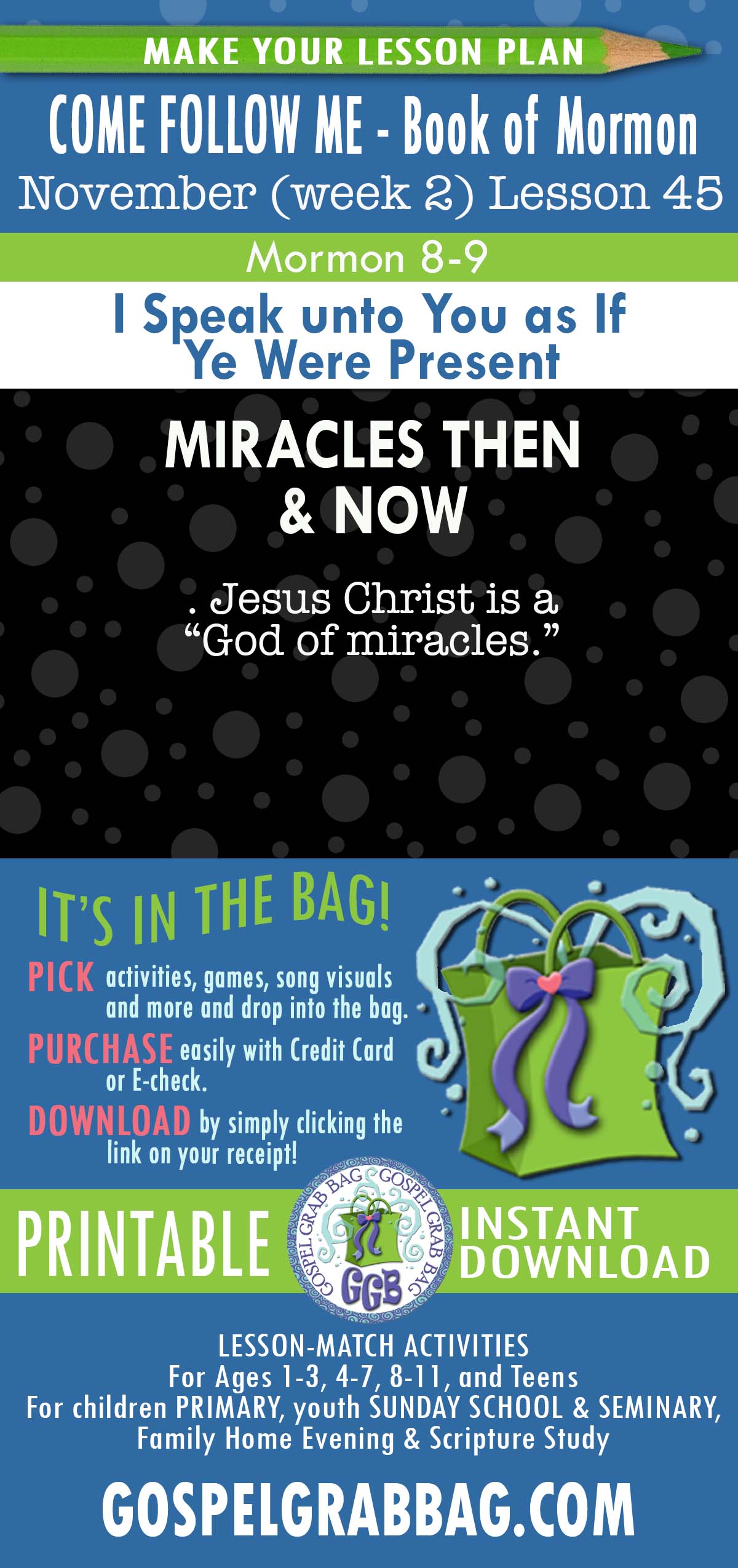 COME FOLLOW ME - Book of "I Speak unto You as If Ye Were Present" COME FOLLOW ME Book of Mormon - November Lesson Activities - printables