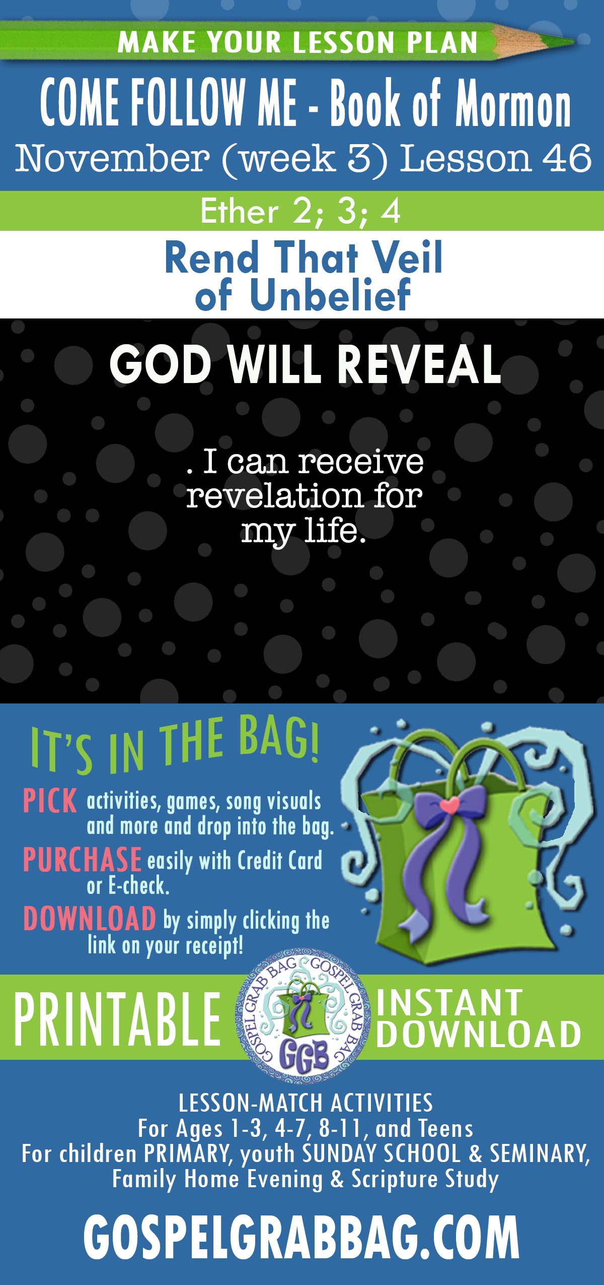 COME FOLLOW ME - Book of "Rend That Veil of Unbelief" COME FOLLOW ME Book of Mormon - November lesson activity and song printables