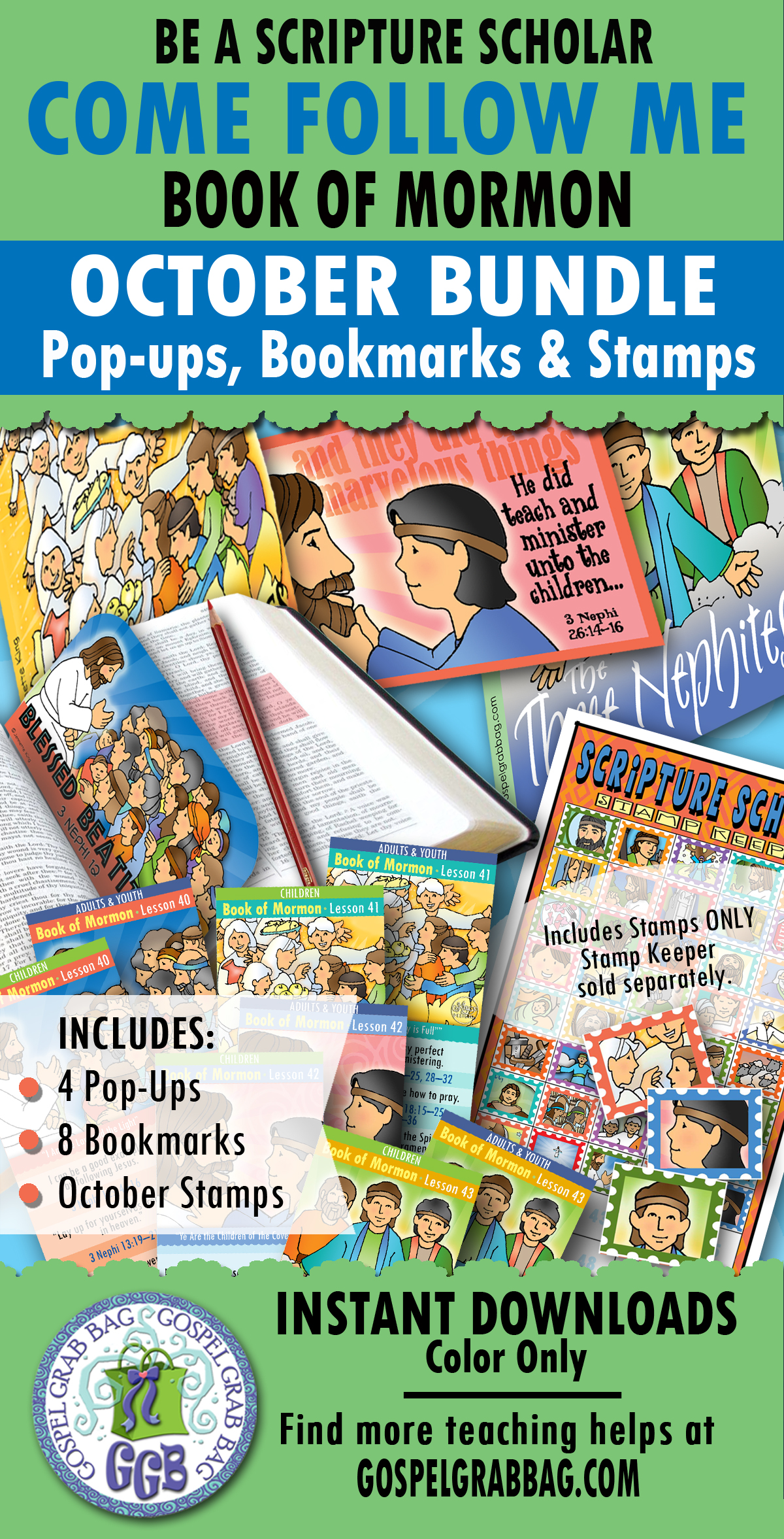 Come Follow Me - October - Book of Mormon SCRIPTURE SCHOLARS bundle