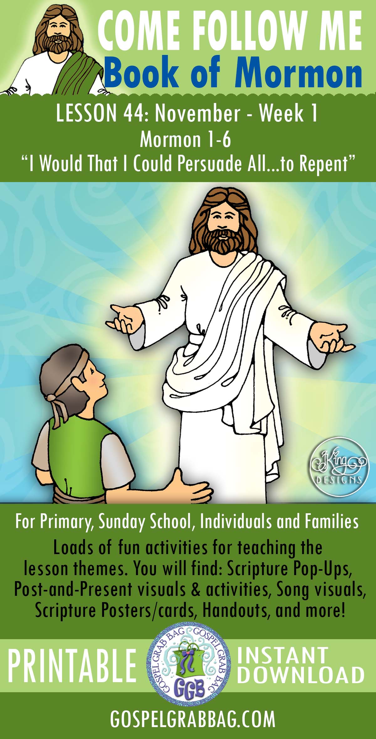"I Would That I Could Persuade All ... to Repent" COME FOLLOW ME November Book of Mormon Lesson Activities (week #1)