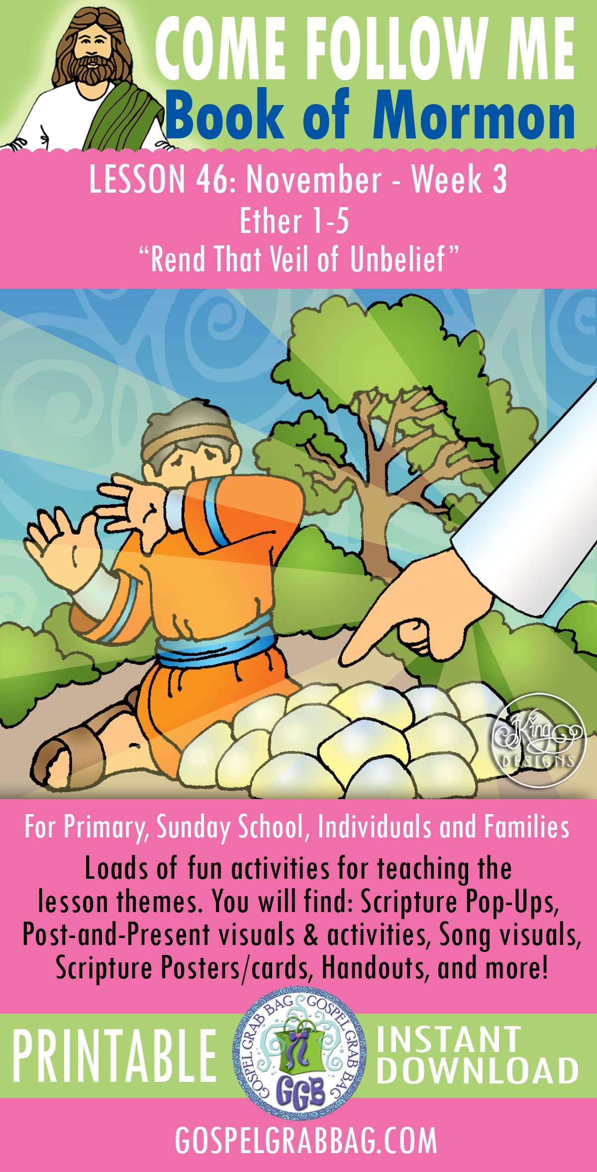 "Rend That Veil of Unbelief" COME FOLLOW ME November Book of Mormon Lesson Activities (week #3)