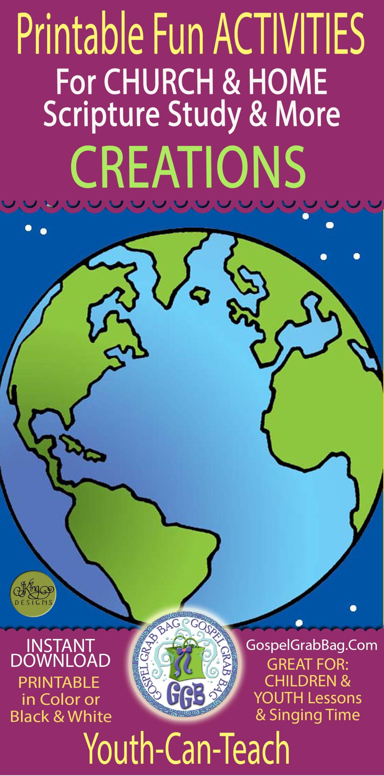CREATION (topic) Printable Fun Activities for Church and Home Scripture Study and More