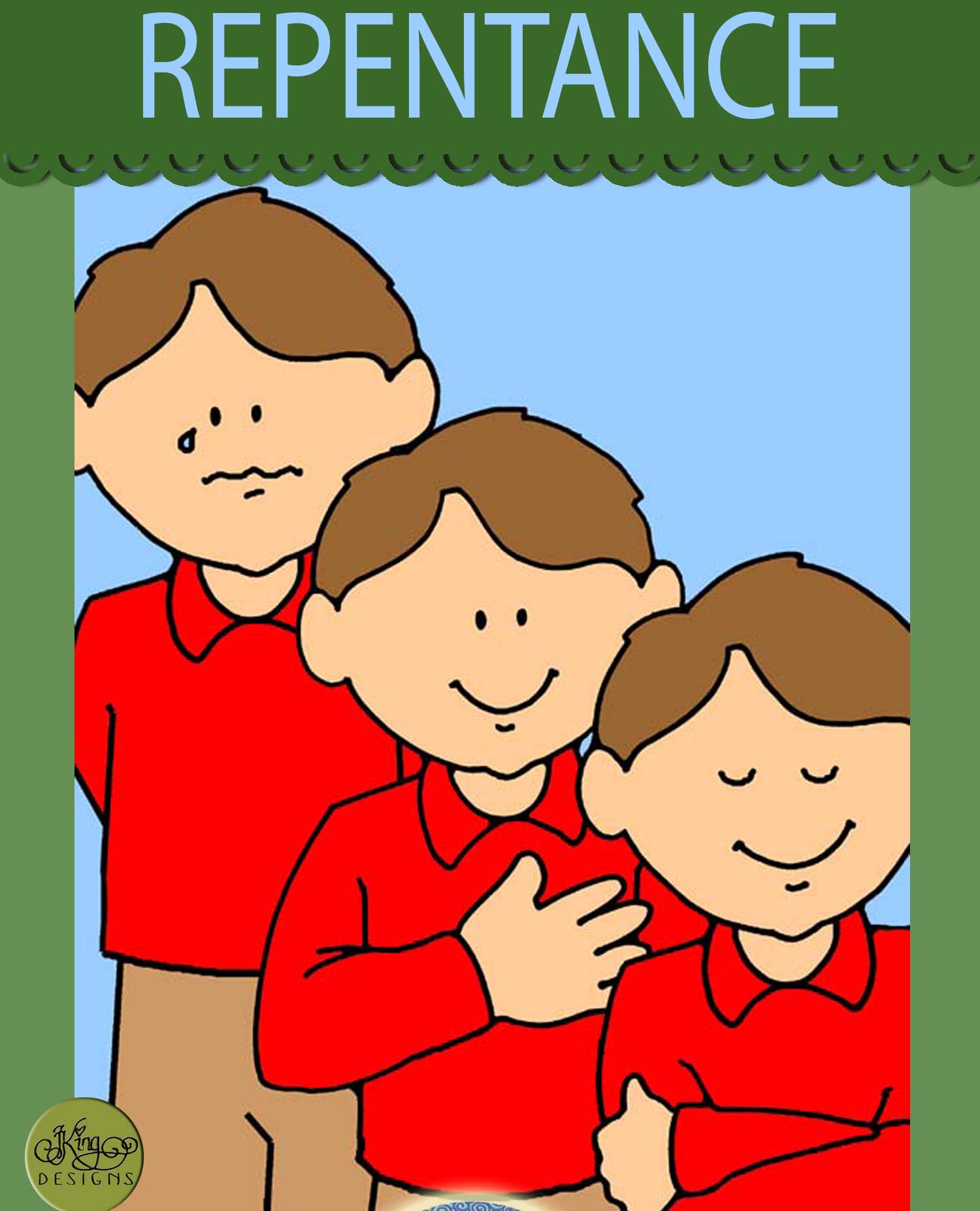 REPENTANCE printable fun activities for CHURCH & HOME scripture study and more