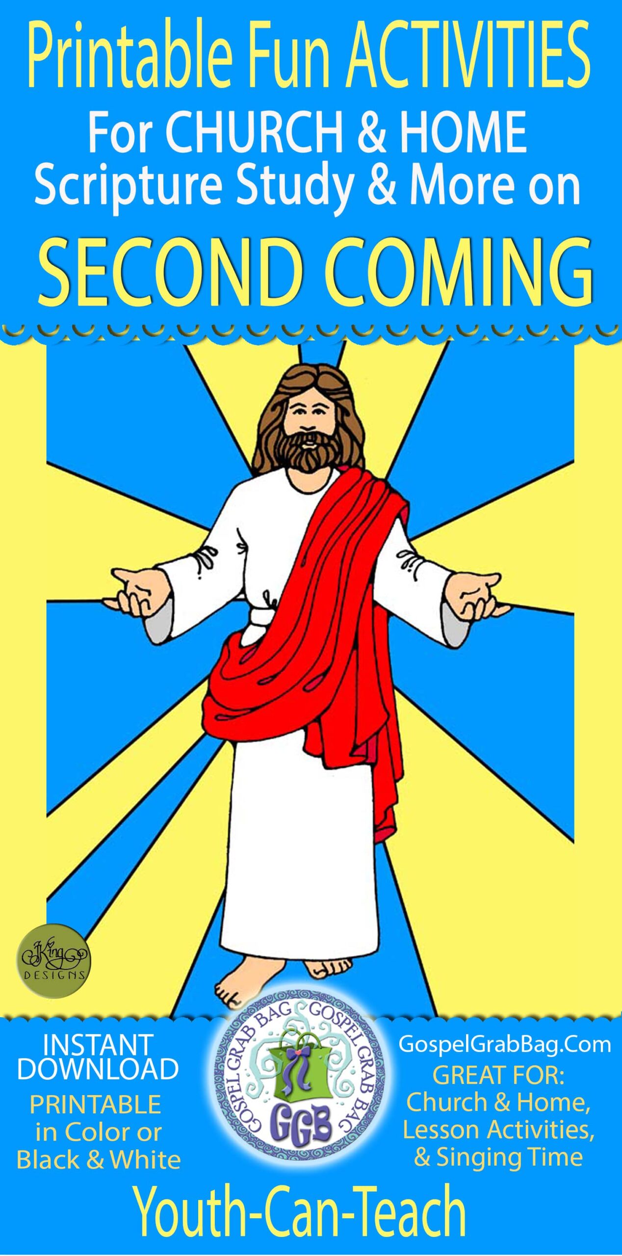 SECOND COMING printable fun activities for CHURCH & HOME scripture study and more