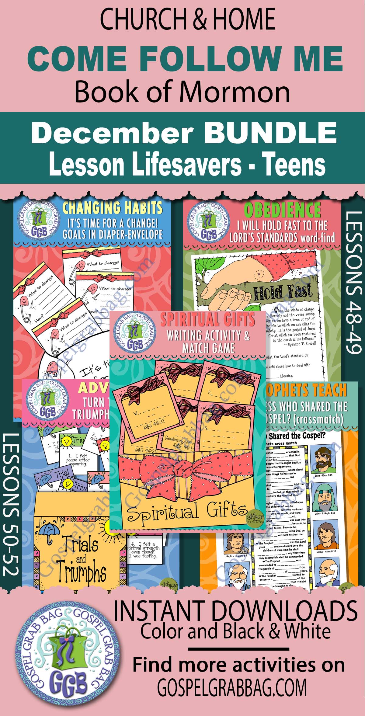 COME FOLLOW ME BOOK OF MORMON - DECEMBER bundle (Ages 12-16 TEENS)