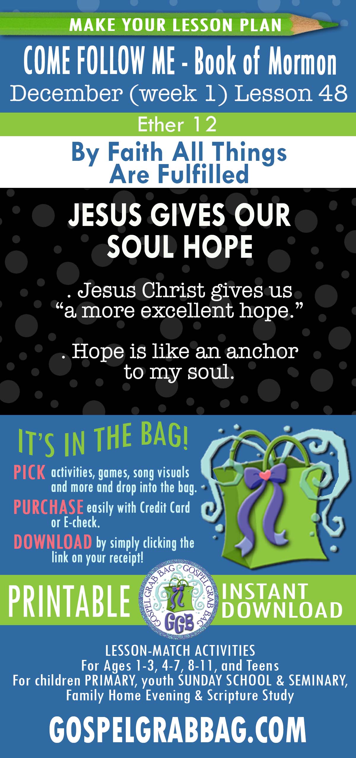 ACTIVITIES FOR COME FOLLOW ME Book of Mormon “By Faith All Things Are Fulfilled”
