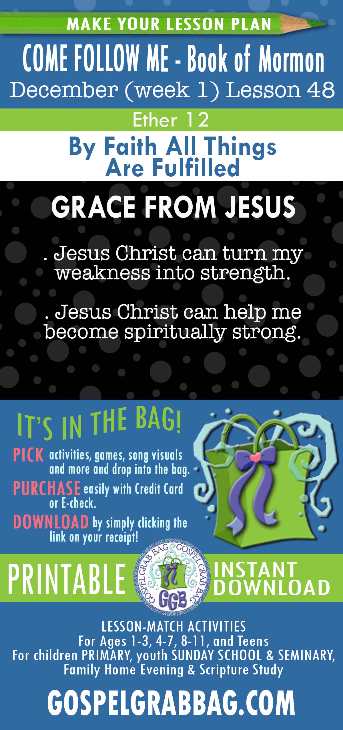 ACTIVITIES FOR COME FOLLOW ME Book of Mormon “By Faith All Things Are Fulfilled”