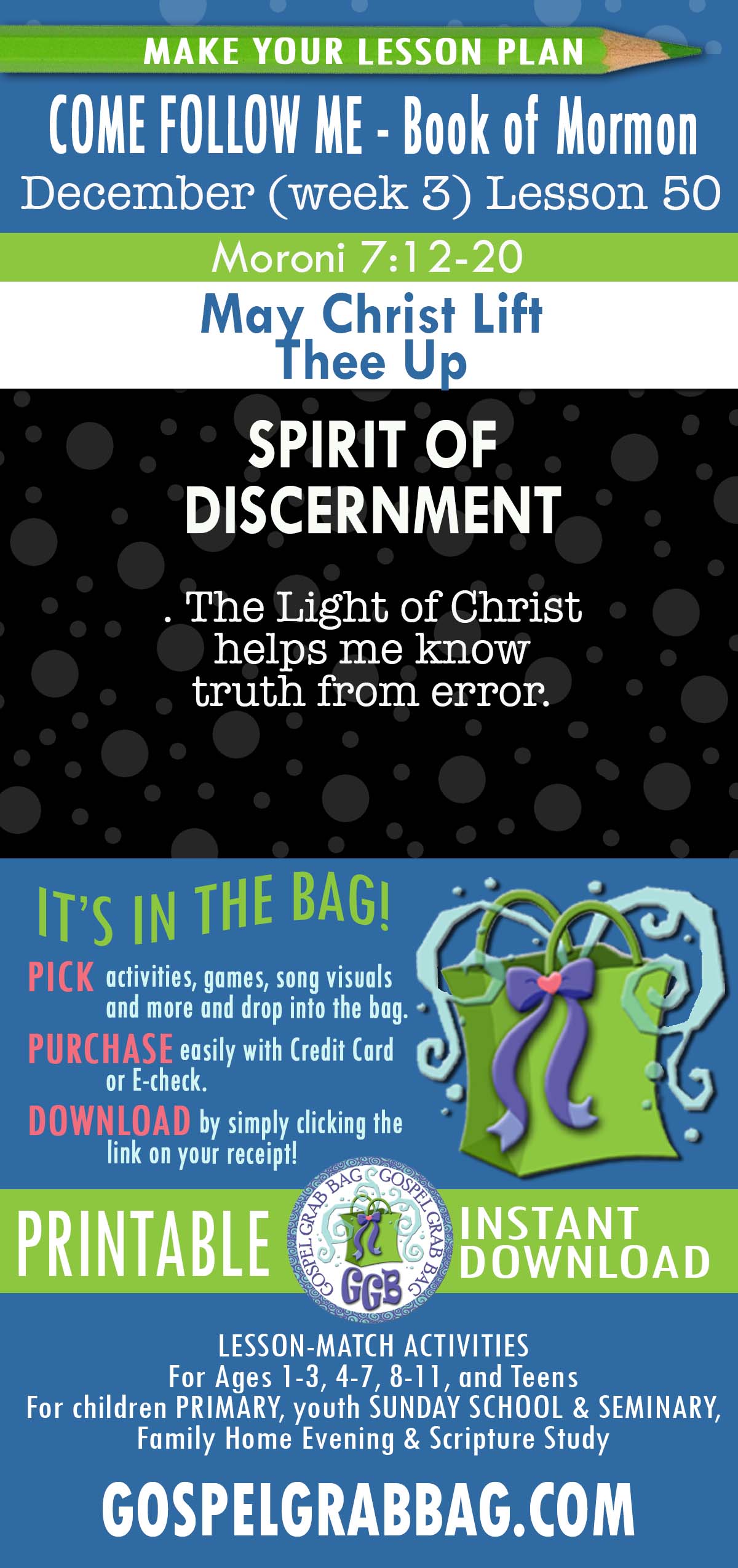 ACTIVITIES FOR COME FOLLOW ME Book of Mormon “May Christ Lift Thee Up”