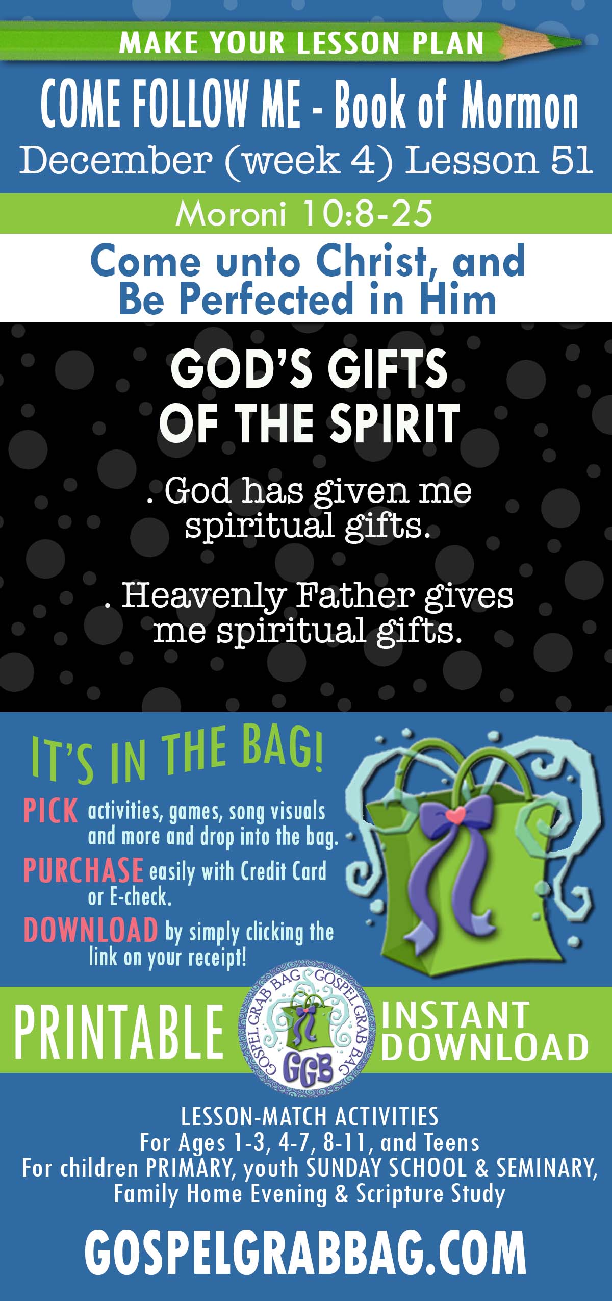 ACTIVITIES FOR COME FOLLOW ME Book of Mormon “Come unto Christ, and Be Perfected in Him”