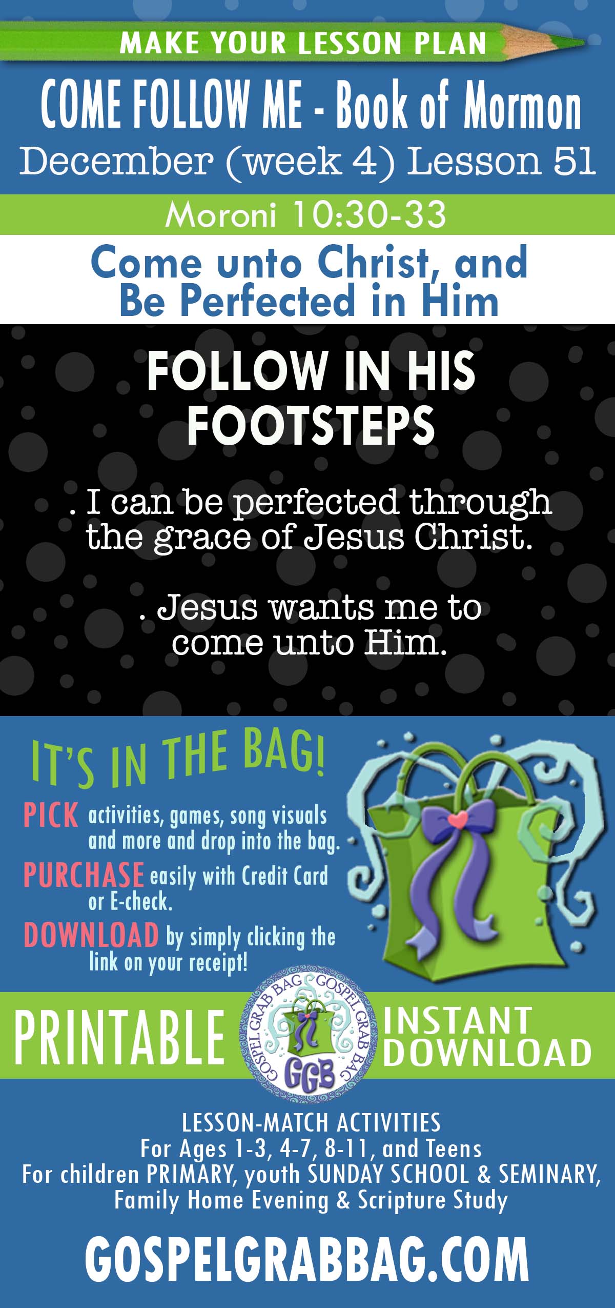 ACTIVITIES FOR COME FOLLOW ME Book of Mormon “Come unto Christ, and Be Perfected in Him”