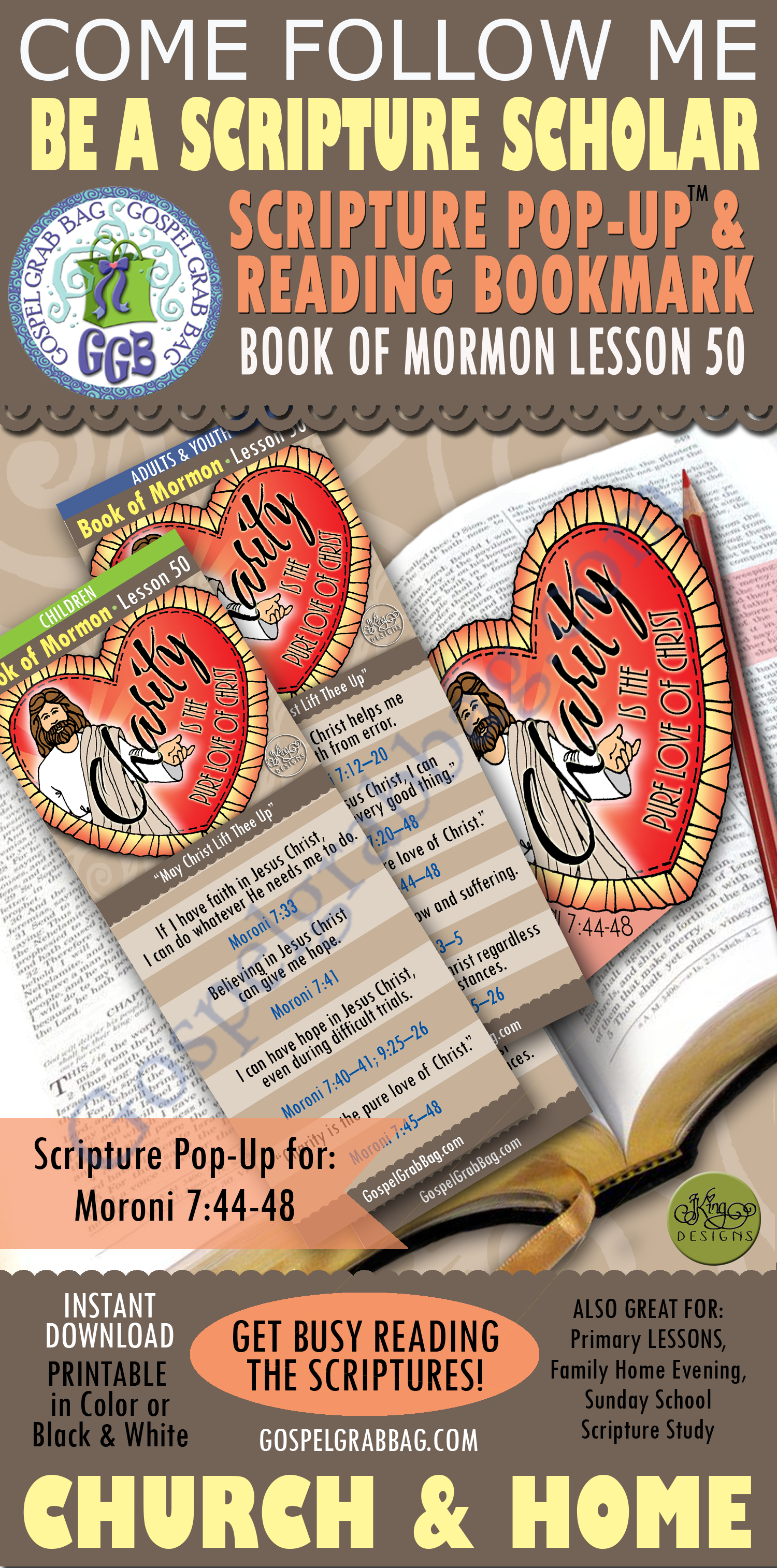 "May Christ Lift Thee Up" Scripture Scholars - BOOK OF MORMON - Mormon 7-9