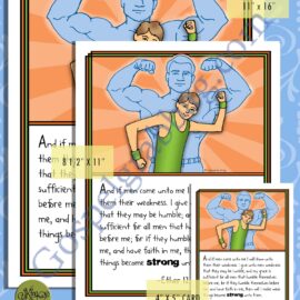 Ether 12.27 scripture poster/card set - Book of Mormon scripture to memorize