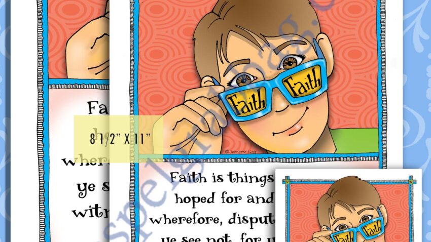 Ether 12.6 scripture poster/card set - Book of Mormon scripture to memorize SUBJECT: Faith