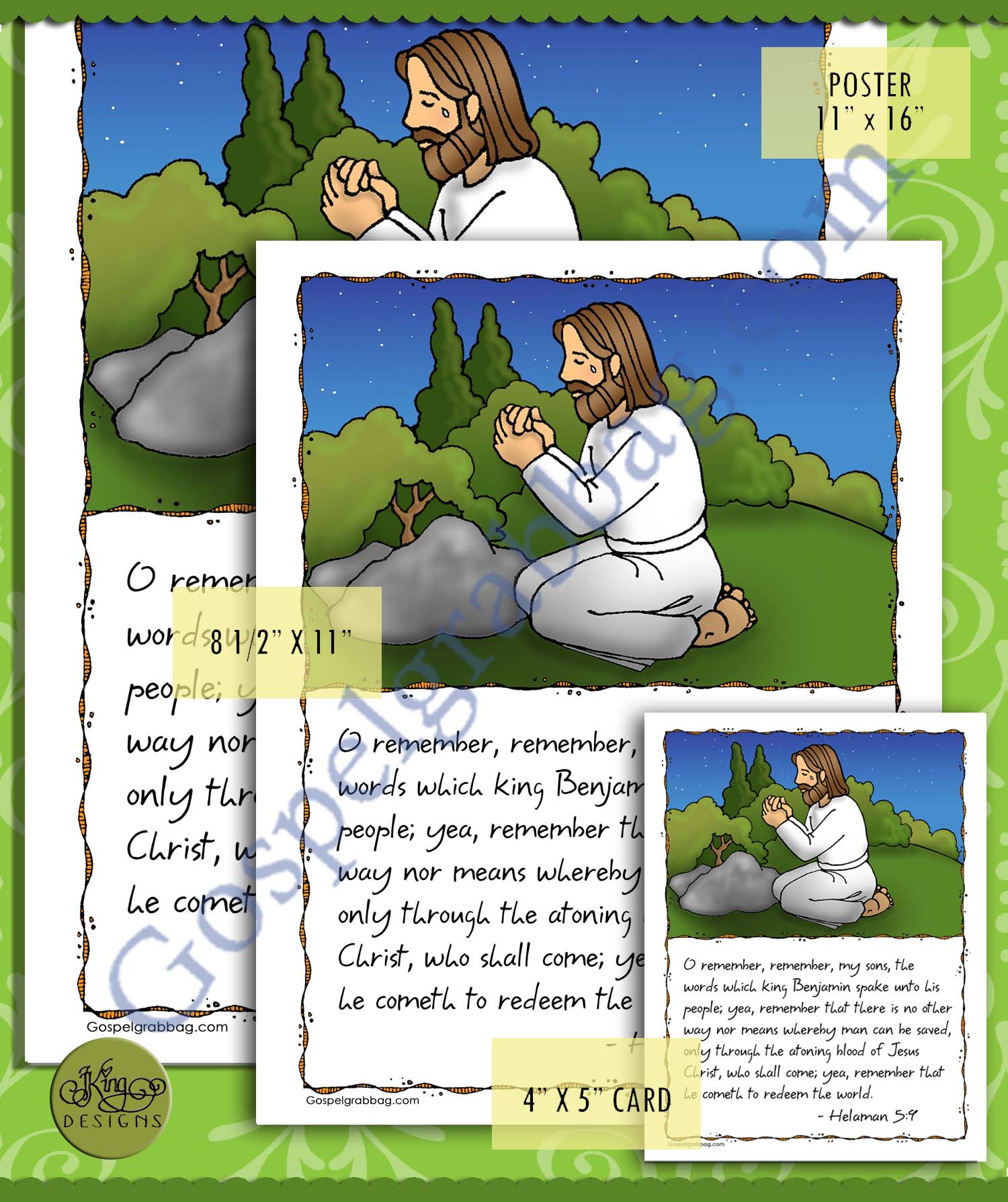 Helaman 5:9 scripture poster/card set - Book of Mormon scripture to memorize