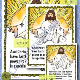 Moroni 7:33 scripture poster/card set - Book of Mormon scripture to memorize SUBJECT: Faith