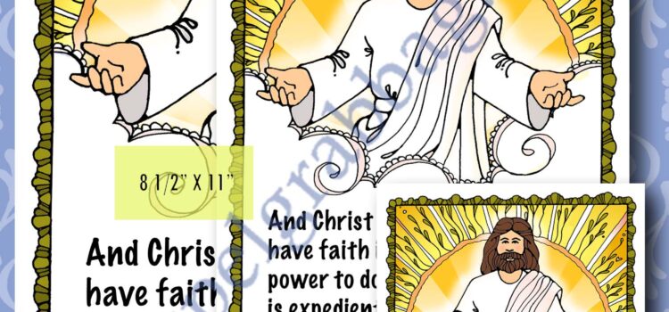 Moroni 7:33 scripture poster/card set - Book of Mormon scripture to memorize SUBJECT: Faith
