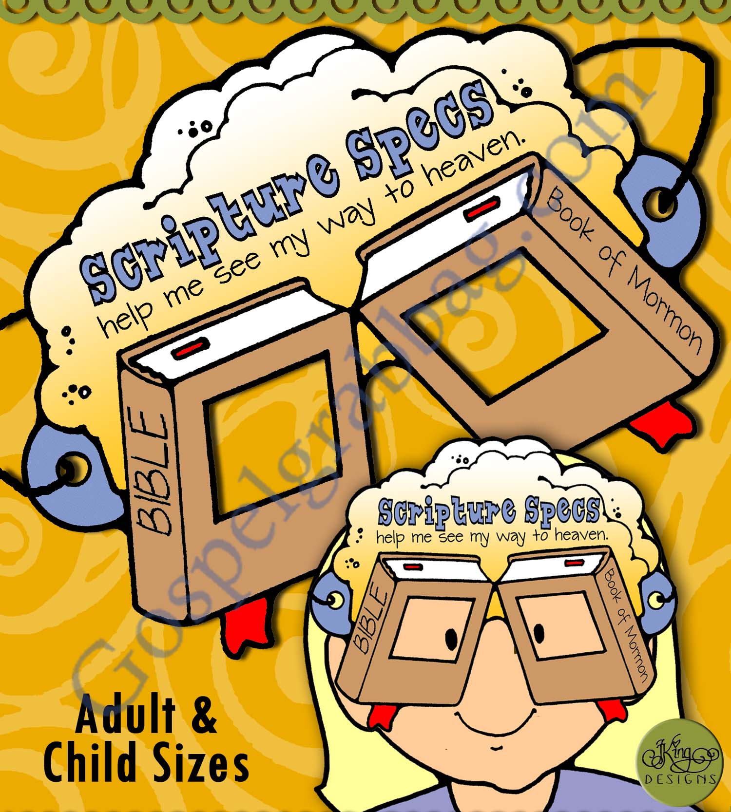 SCRIPTURE STUDY: Ages 1-5 Scripture Specs (help me see my way to heaven) Glasses: Bible and Book of Mormon
