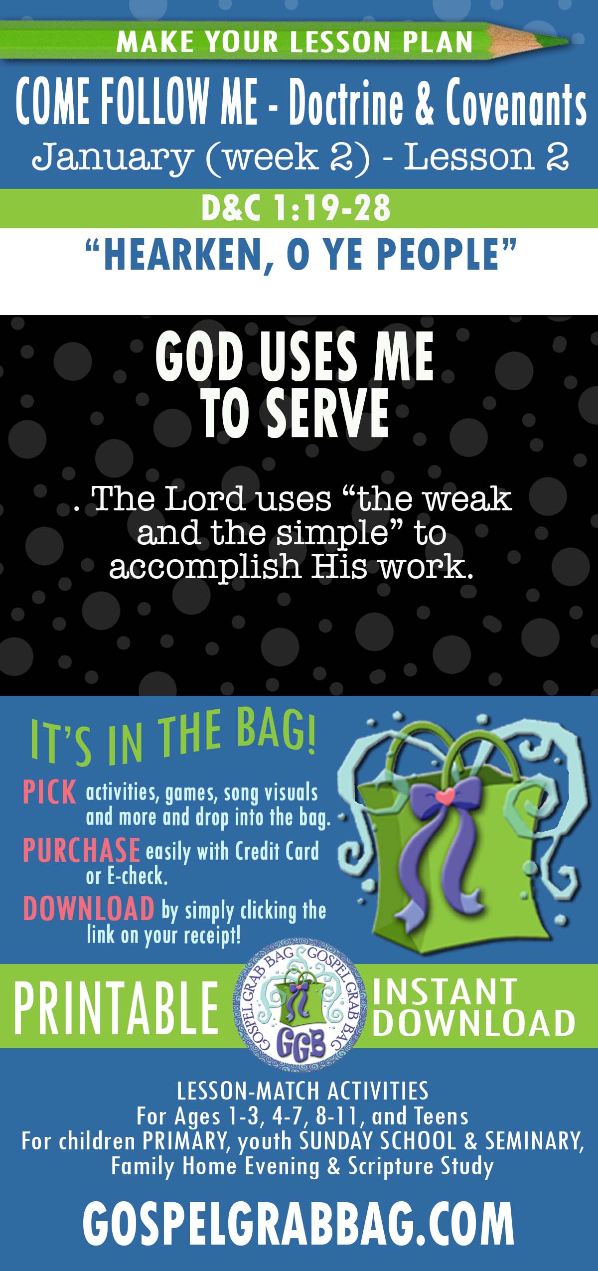 ACTIVITIES FOR Come Follow Me Doctrine & Covenants - January week2 "Hearken, O Ye People"