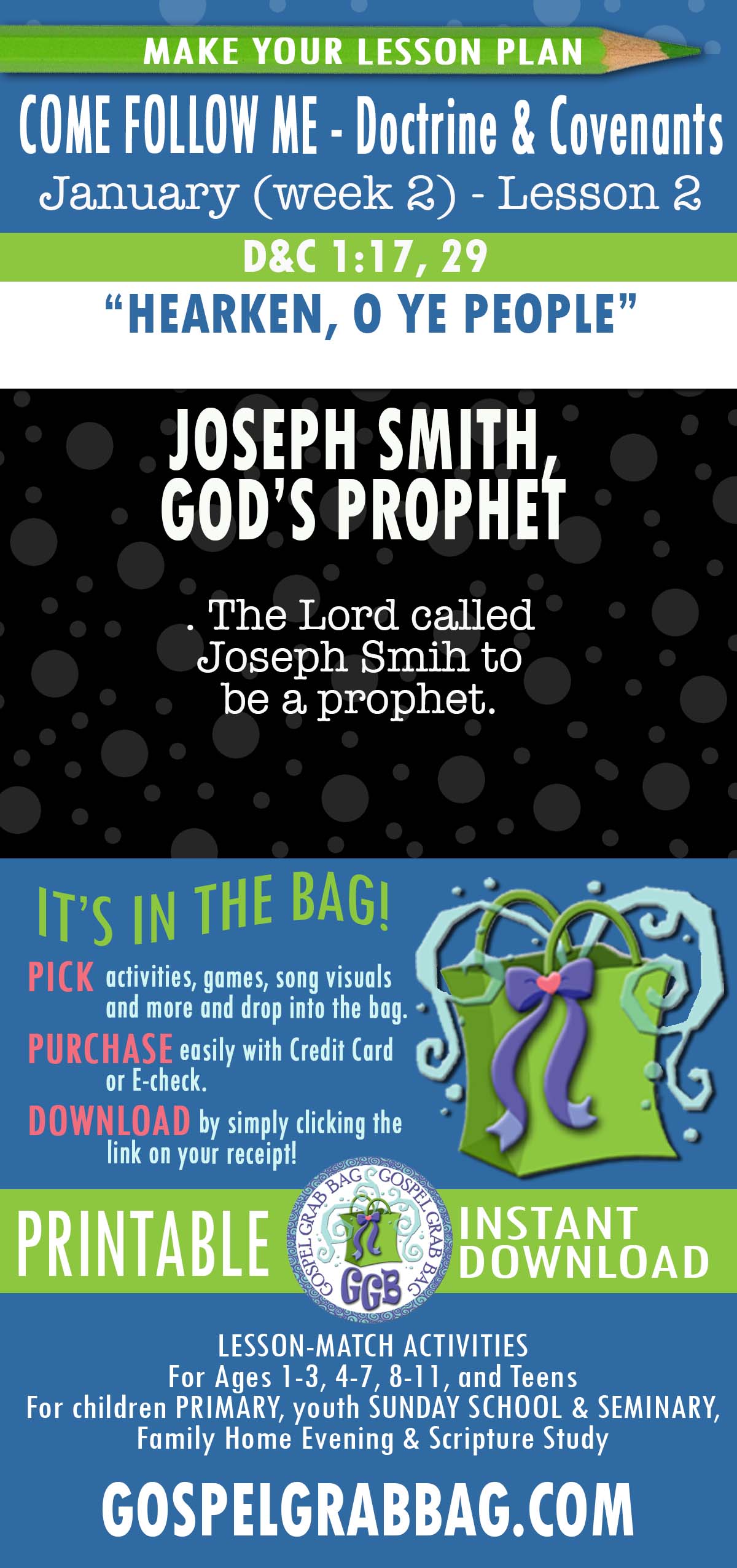ACTIVITIES FOR Come Follow Me Doctrine & Covenants - January week2 "Hearken, O Ye People"